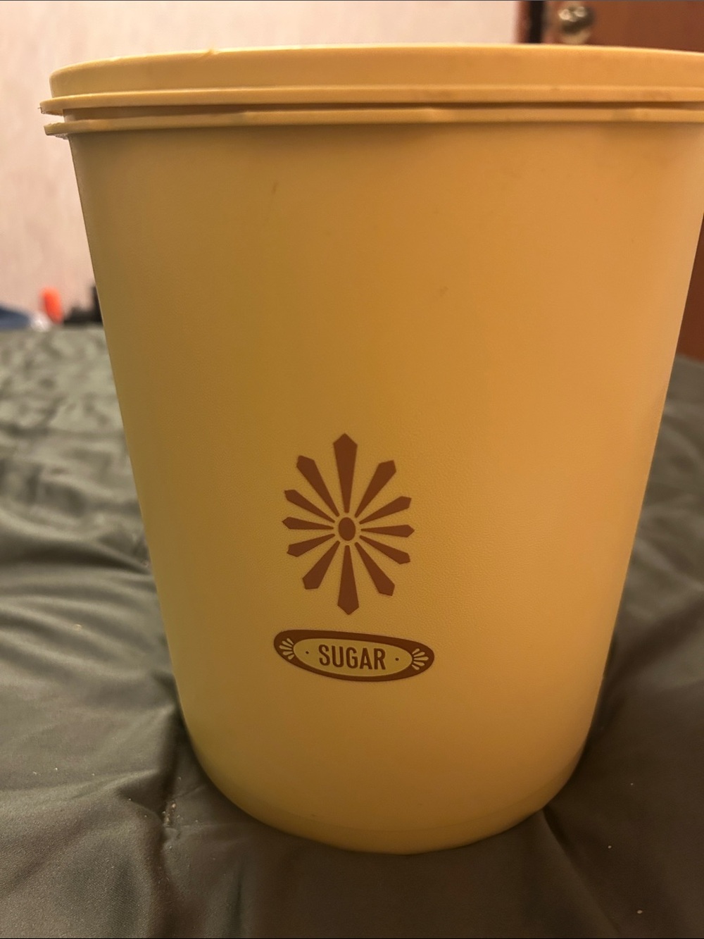 Vintage Yellow Kitchen Canister Set - Sugar, Flour, Coffee, Brown Sugar